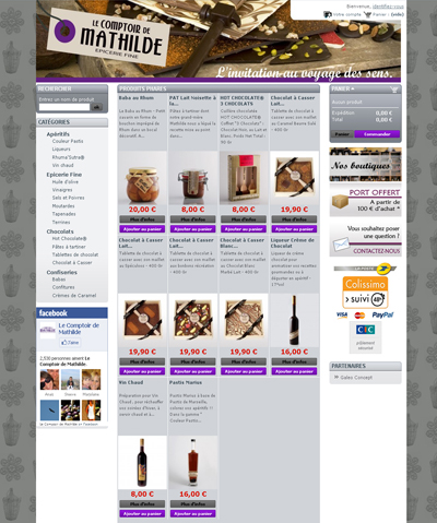 comptoir de mathilde site réalisé par commactive.com